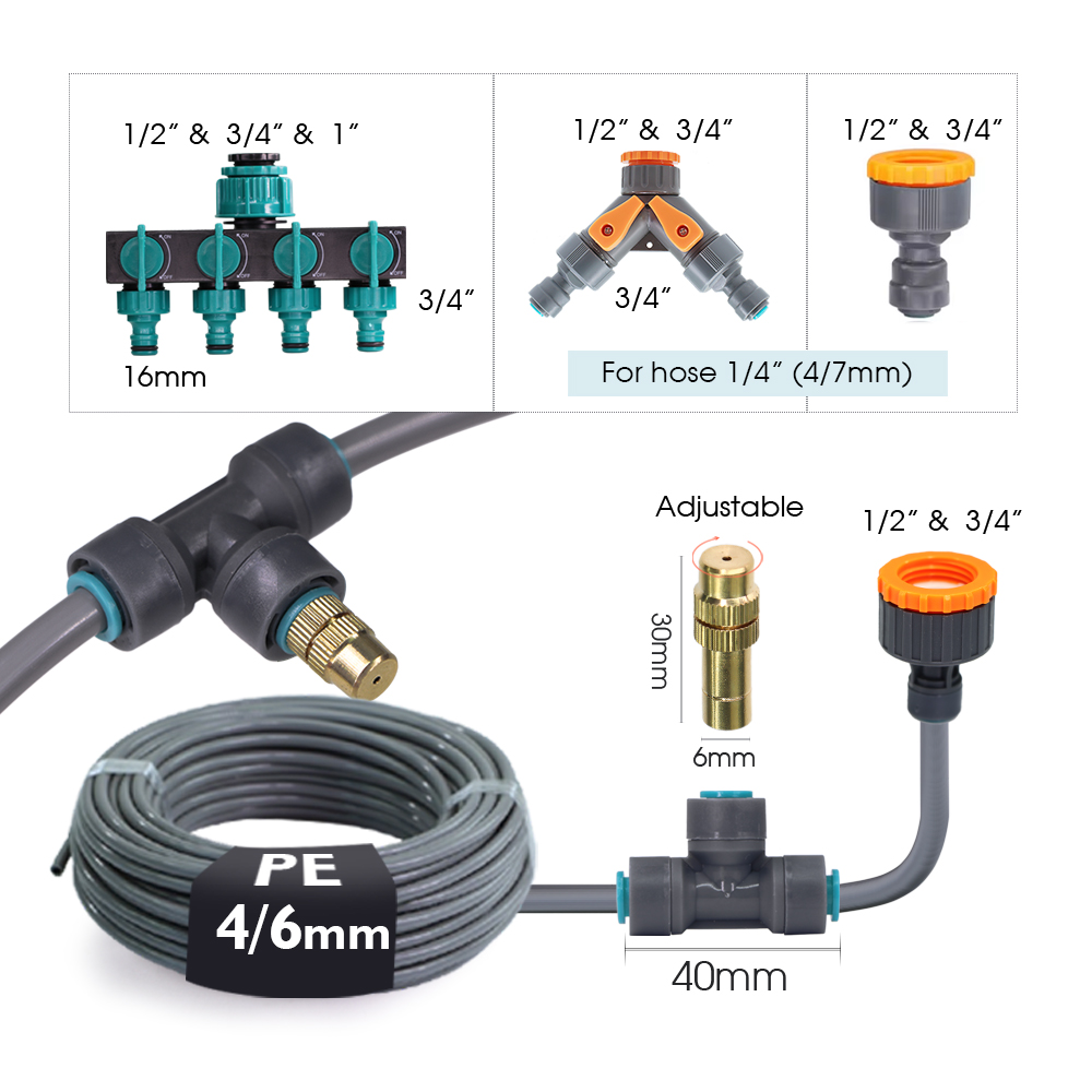 5-30M 4/6mm Tubo Grigio Ugello - Plant Parent Kit recensione e prezzo
