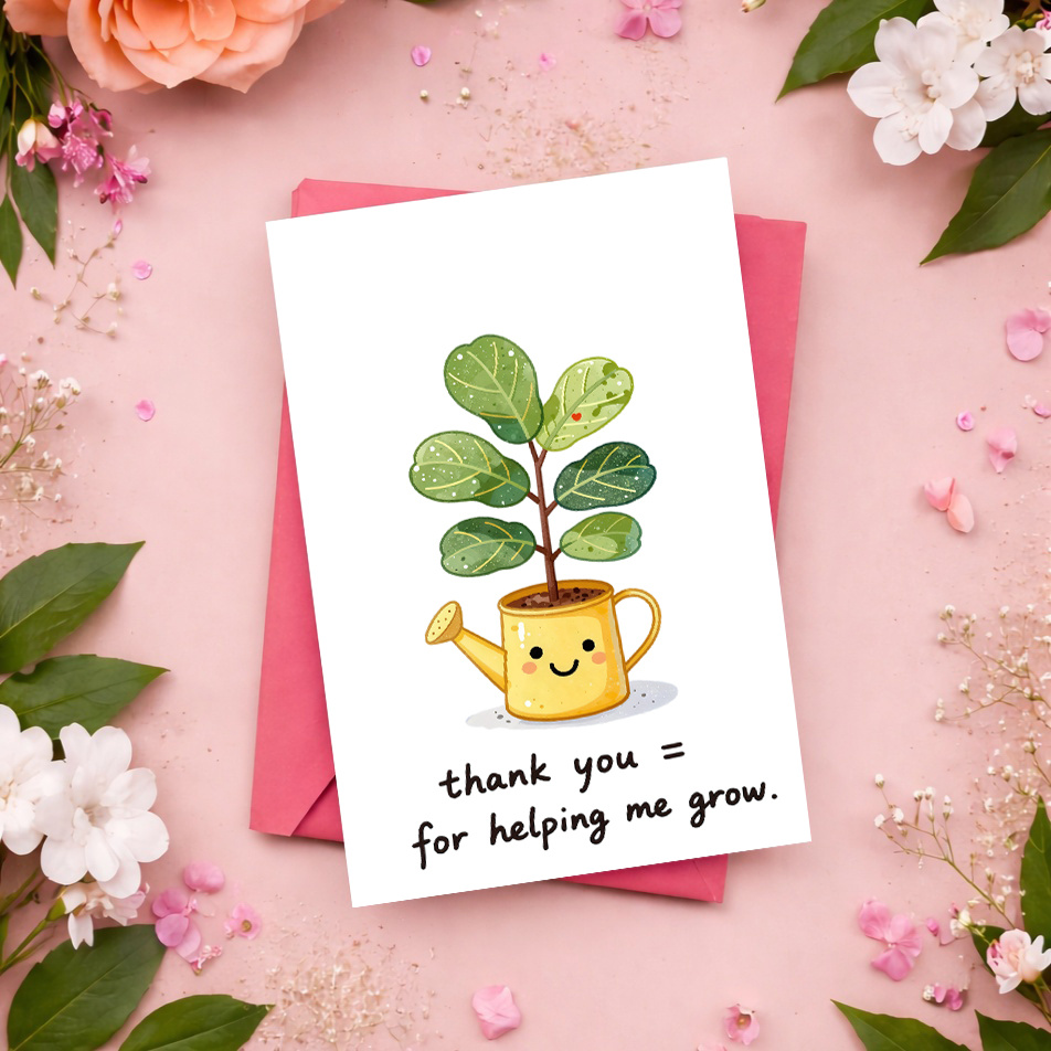 1 biglietto di ringraziamento  - Plant Parent Free recensione e prezzo